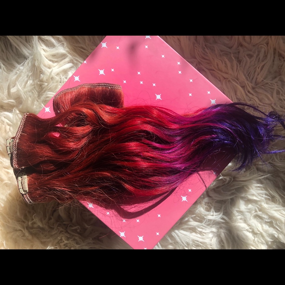 Clip in ombré hair extensions - real human hair